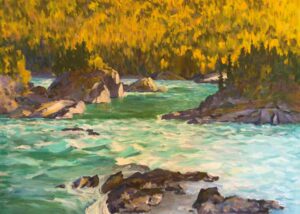 Flusslandschaft im Herbst