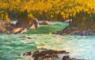 Flusslandschaft im Herbst