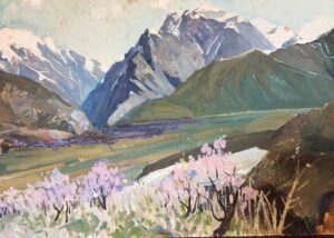 Blüte vor dem Hochgebirge