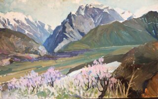 Blüte vor dem Hochgebirge