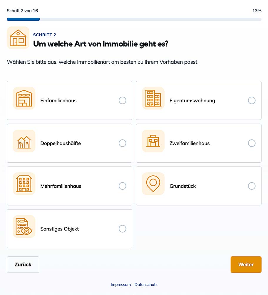 Anpassung – Baufinanzierung Lead-Generator Anpassung - Baufinanzierung Lead-Generator