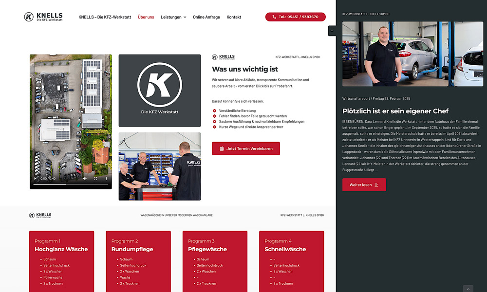 Webseite – Werkstatt Knells Werkstatt Knells