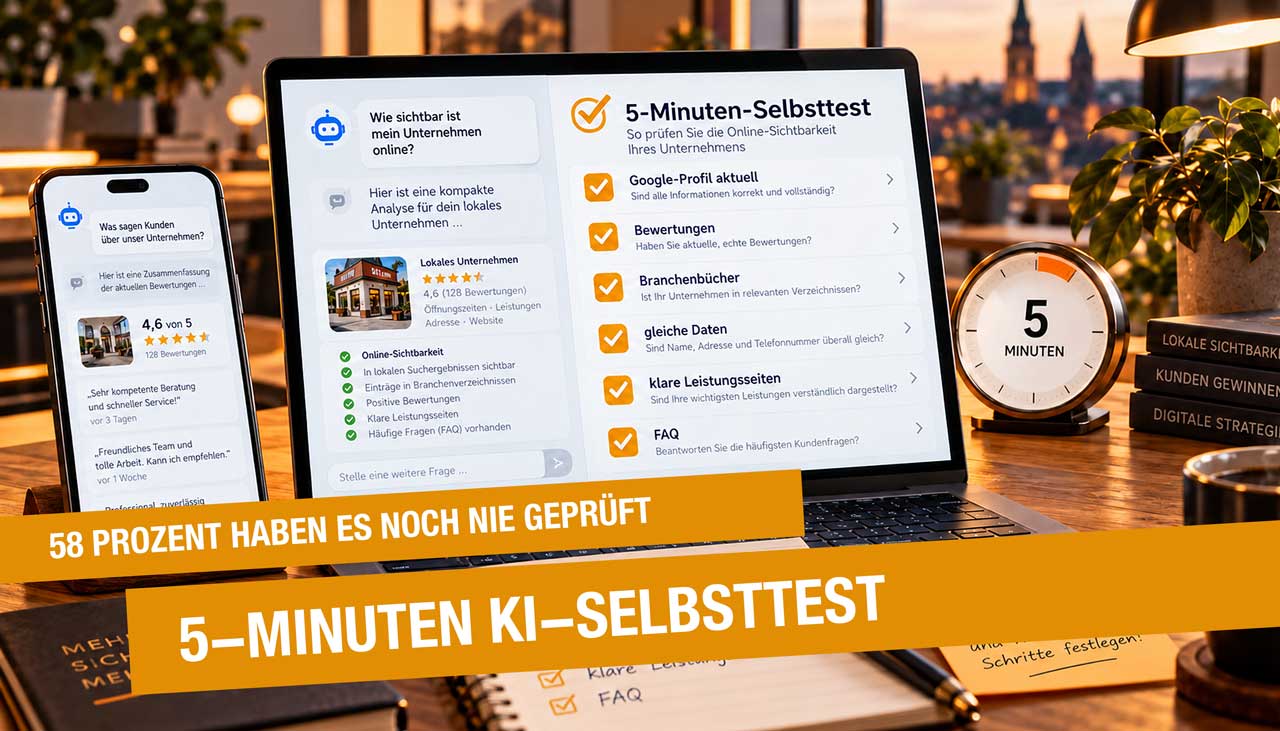 KI-Selbsttest Mit unserem Rundum-Paket von Prostylemedia setzen wir Ihr Unternehmen perfekt in Szene.